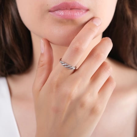 0.20 Karat Pırlanta Yüzük, Doğal Pırlanta, Sertifikalı Mücevher, Sarı Altın