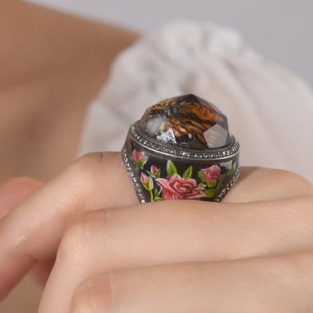 2.01 Karat Pırlanta Yüzük, Arı Motifli, Doğal Pırlanta, Sertifikalı Mücevher, Beyaz Altın