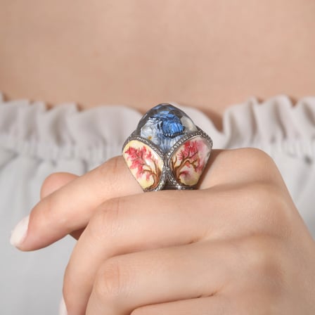 1.90 Karat Pırlanta Yüzük, Kelebek Motifli, Doğal Pırlanta, Sertifikalı Mücevher, Altın