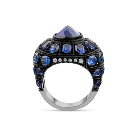 5.20 Karat Pırlanta Safir Yüzük, Doğal Pırlanta, Sertifikalı Mücevher, Beyaz Altın