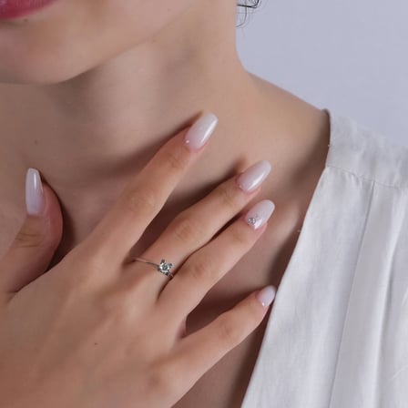 0.40 Karat Tektaş Pırlanta Yüzük, Doğal Pırlanta, Sertifikalı Mücevher, Rose Altın