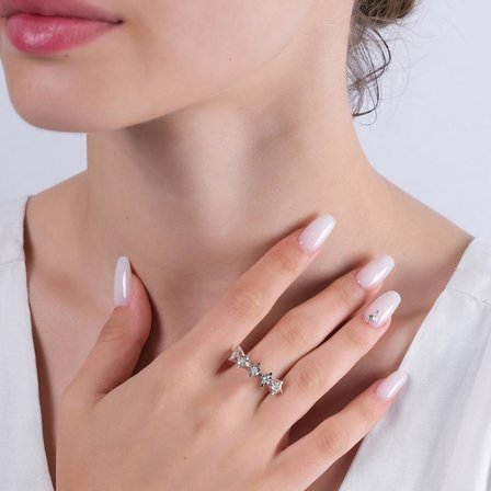 0.18 Karat Beştaş Pırlanta Yüzük, Doğal Pırlanta, Sertifikalı Mücevher, Rose Altın