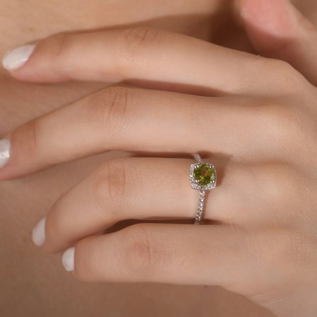 1.06 Karat Pırlanta Sarı Safir Yüzük, Doğal Pırlanta, Sertifikalı Mücevher, Beyaz Altın