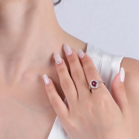 2.78 Karat Pırlanta Yakut Yüzük, Doğal Pırlanta, Sertifikalı Mücevher, Beyaz Altın