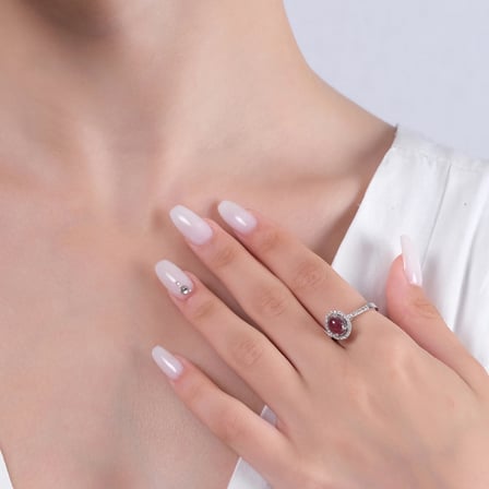 1.58 Karat Pırlanta Yakut Yüzük, Doğal Pırlanta, Sertifikalı Mücevher, Beyaz Altın