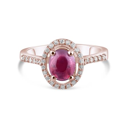 1.58 Karat Pırlanta Yakut Yüzük, Doğal Pırlanta, Sertifikalı Mücevher, Rose Altın