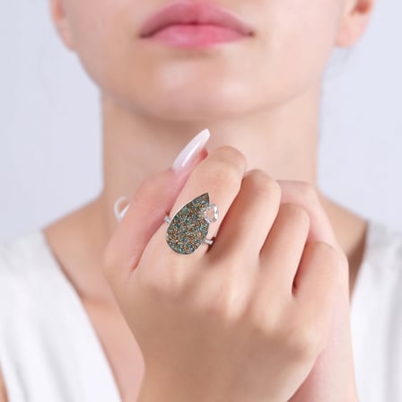 1.61 Karat Pırlanta Yüzük, Doğal Pırlanta, Sertifikalı Mücevher, Rose Altın