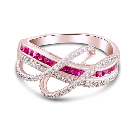 0.95 Karat Pırlanta Yakut Yüzük, Doğal Pırlanta, Sertifikalı Mücevher, Rose Altın