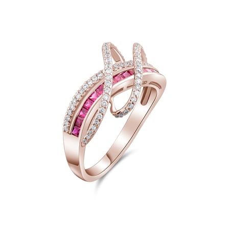 0.95 Karat Pırlanta Yakut Yüzük, Doğal Pırlanta, Sertifikalı Mücevher, Rose Altın
