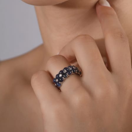 2.73 Karat Pırlanta Tanzanit Yüzük, Doğal Pırlanta, Sertifikalı Mücevher, Beyaz Altın