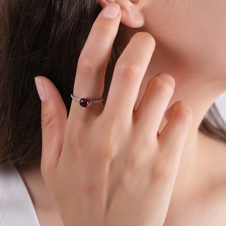 1.89 Karat Pırlanta Yakut Yüzük, Doğal Pırlanta, Sertifikalı Mücevher, Beyaz Altın