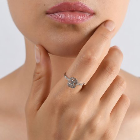 0.15 Karat Baget Pırlanta Yüzük, Doğal Pırlanta, Sertifikalı Mücevher, Sarı Altın