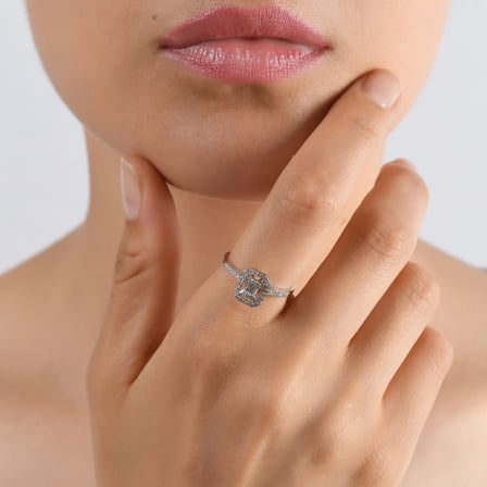 0.15 Karat Baget Pırlanta Yüzük, Doğal Pırlanta, Sertifikalı Mücevher, Sarı Altın