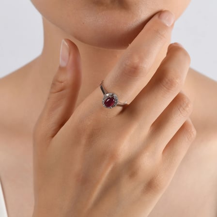 1.40 Karat Baget Pırlanta Yakut Yüzük, Doğal Pırlanta, Sertifikalı Mücevher, Sarı Altın