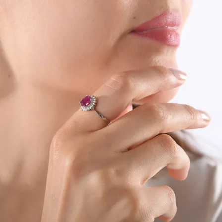 1.01 Karat Pırlanta Yakut Yüzük, Doğal Pırlanta, Sertifikalı Mücevher, Sarı Altın