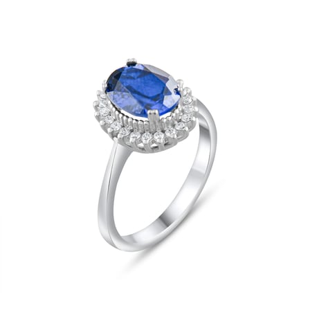 2.69 Karat Pırlanta Safir Yüzük, Doğal Pırlanta, Sertifikalı Mücevher, Beyaz Altın