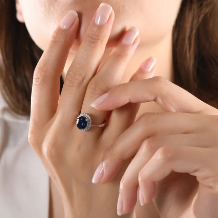 2.69 Karat Pırlanta Safir Yüzük, Doğal Pırlanta, Sertifikalı Mücevher, Sarı Altın