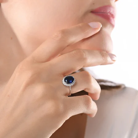2.69 Karat Pırlanta Safir Yüzük, Doğal Pırlanta, Sertifikalı Mücevher, Sarı Altın