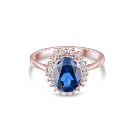 2.69 Karat Pırlanta Safir Yüzük, Doğal Pırlanta, Sertifikalı Mücevher, Rose Altın