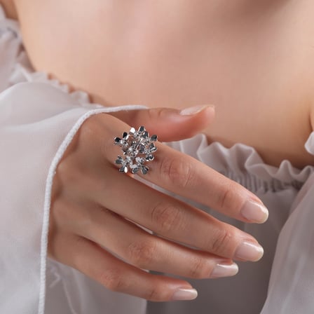 0.22 Karat Pırlanta Yüzük, Doğal Pırlanta, Sertifikalı Mücevher, Rose Altın