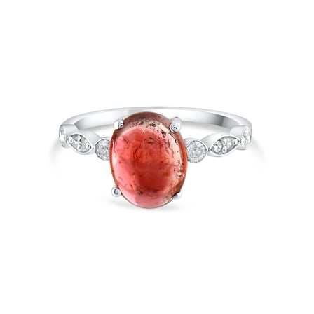 2.67 Karat Pırlanta Rhodolite Yüzük, Doğal Pırlanta, Sertifikalı Mücevher, Beyaz Altın
