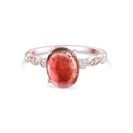 2.67 Karat Pırlanta Rhodolite Yüzük, Doğal Pırlanta, Sertifikalı Mücevher, Rose Altın