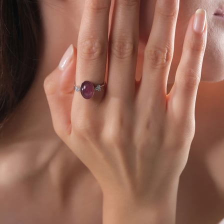 4.05 Karat Pırlanta Turmalin Yüzük, Doğal Pırlanta, Sertifikalı Mücevher, Rose Altın