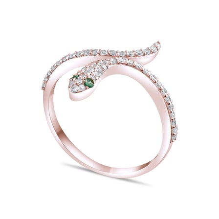 0.35 Karat Pırlanta Yüzük, Doğal Pırlanta, Sertifikalı Mücevher, Rose Altın