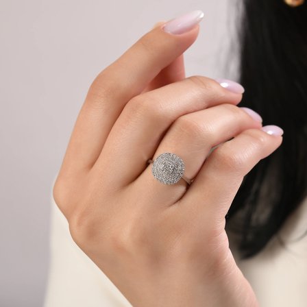 0.25 Karat Pırlanta Yüzük, Doğal Pırlanta, Sertifikalı Mücevher, Beyaz Altın