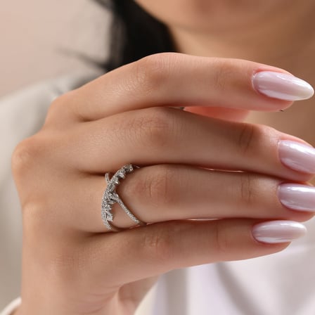0.64 Karat Pırlanta Yüzük, Doğal Pırlanta, Sertifikalı Mücevher, Beyaz Altın