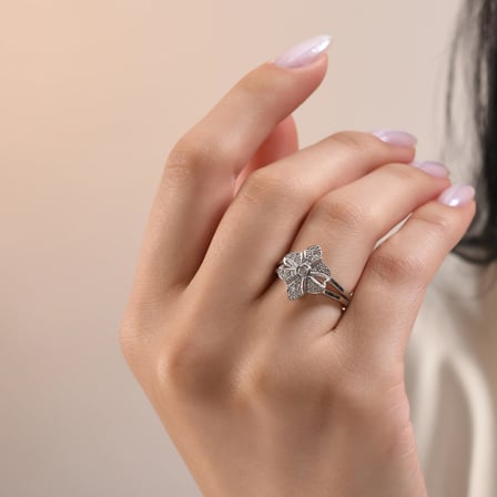 0.15 Karat Pırlanta Yüzük, Doğal Pırlanta, Sertifikalı Mücevher, Beyaz Altın