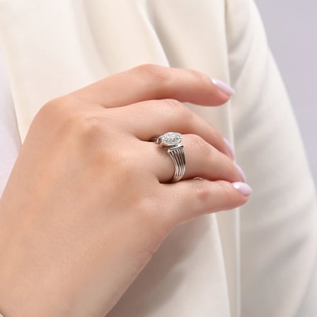 0.17 Karat Pırlanta Yüzük, Doğal Pırlanta, Sertifikalı Mücevher, Rose Altın
