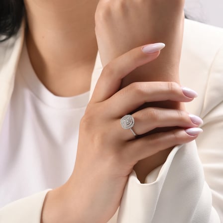 0.32 Karat Pırlanta Yüzük, Doğal Pırlanta, Sertifikalı Mücevher, Beyaz Altın