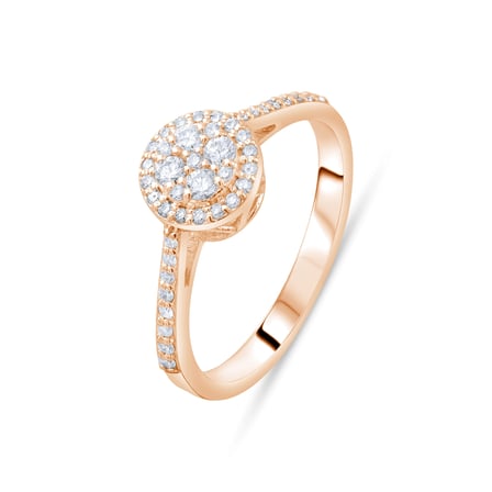 0.32 Karat Pırlanta Yüzük, Doğal Pırlanta, Sertifikalı Mücevher, Rose Altın