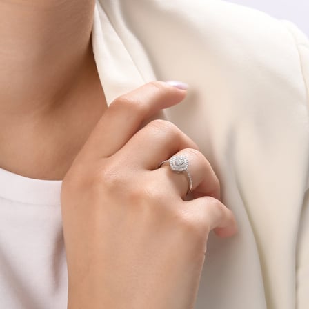 0.31 Karat Pırlanta Yüzük, Doğal Pırlanta, Sertifikalı Mücevher, Sarı Altın