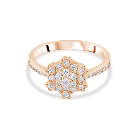 0.50 Karat Pırlanta Yüzük, Doğal Pırlanta, Sertifikalı Mücevher, Rose Altın