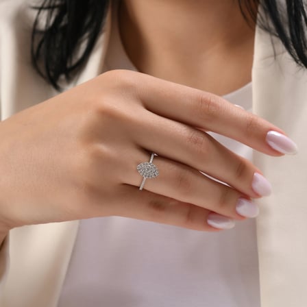 0.26 Karat Pırlanta Yüzük, Doğal Pırlanta, Sertifikalı Mücevher, Beyaz Altın
