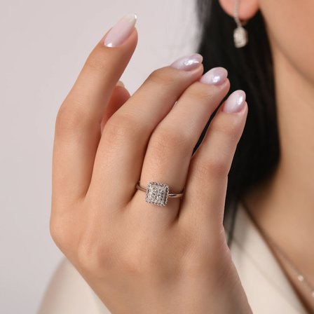 0.23 Karat Pırlanta Yüzük, Doğal Pırlanta, Sertifikalı Mücevher, Rose Altın