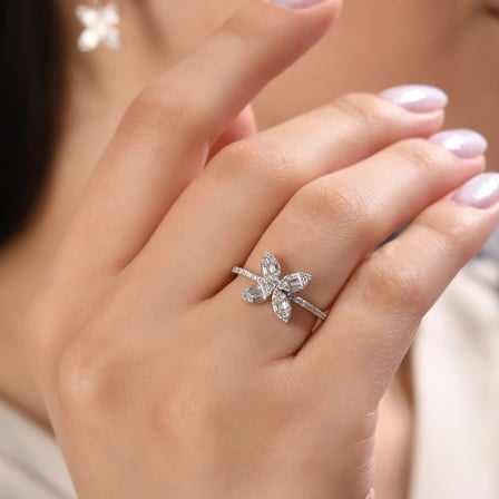 0.32 Karat Baget Pırlanta Yüzük, Doğal Pırlanta, Sertifikalı Mücevher, Sarı Altın