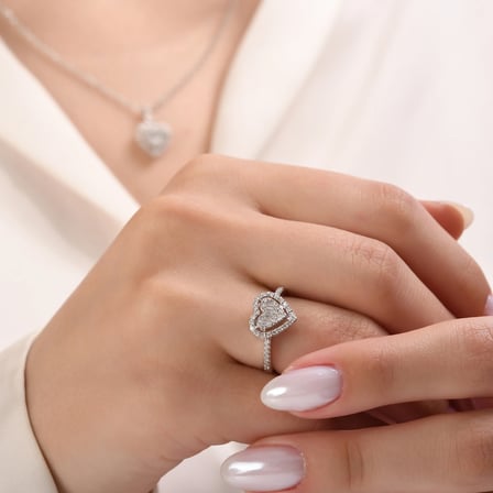 0.23 Karat Baget Pırlanta Yüzük, Doğal Pırlanta, Sertifikalı Mücevher, Beyaz Altın