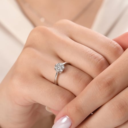 0.25 Karat Pırlanta Yüzük, Doğal Pırlanta, Sertifikalı Mücevher, Beyaz Altın