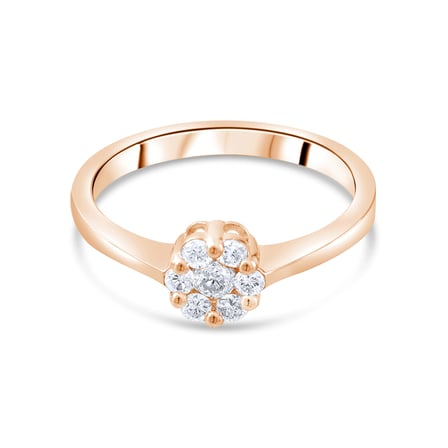 0.25 Karat Pırlanta Yüzük, Doğal Pırlanta, Sertifikalı Mücevher, Rose Altın