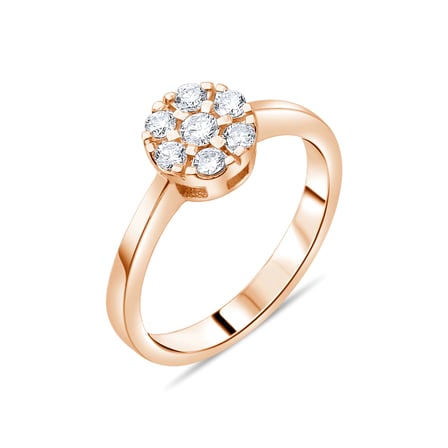 0.29 Karat Pırlanta Yüzük, Doğal Pırlanta, Sertifikalı Mücevher, Rose Altın