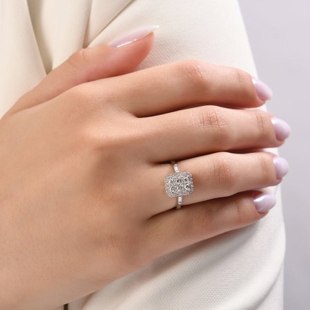 0.42 Karat Pırlanta Yüzük, Doğal Pırlanta, Sertifikalı Mücevher, Sarı Altın