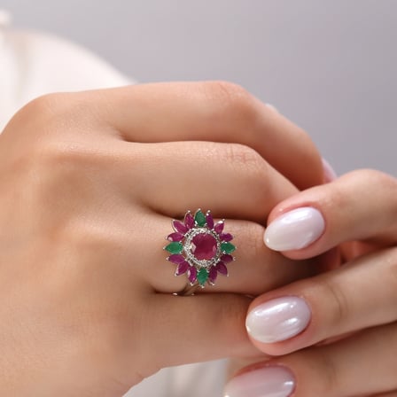 5.22 Karat Pırlanta Yakut Yüzük, Doğal Pırlanta, Sertifikalı Mücevher, Rose Altın