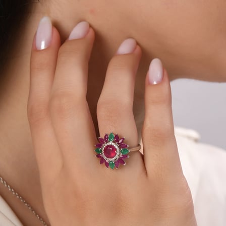 5.22 Karat Pırlanta Yakut Yüzük, Doğal Pırlanta, Sertifikalı Mücevher, Rose Altın