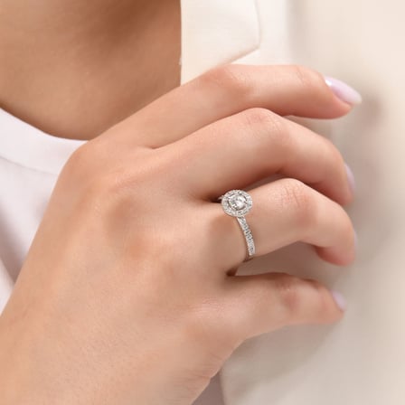 0.60 Karat Pırlanta Yüzük, Doğal Pırlanta, Sertifikalı Mücevher, Sarı Altın