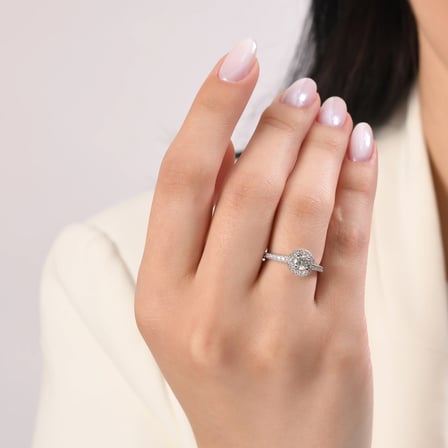 0.60 Karat Pırlanta Yüzük, Doğal Pırlanta, Sertifikalı Mücevher, Sarı Altın