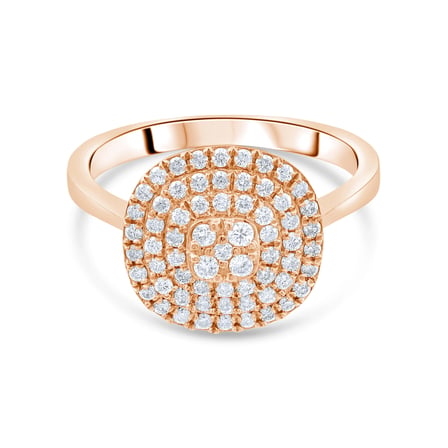 0.52 Karat Pırlanta Yüzük, Doğal Pırlanta, Sertifikalı Mücevher, Rose Altın