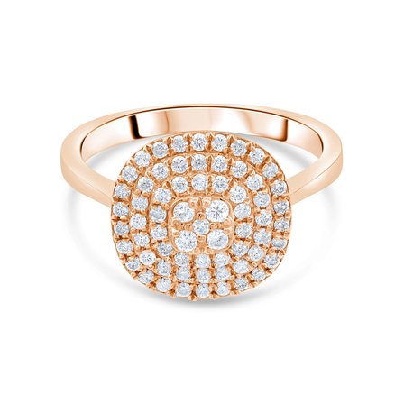 0.52 Karat Pırlanta Yüzük, Doğal Pırlanta, Sertifikalı Mücevher, Rose Altın